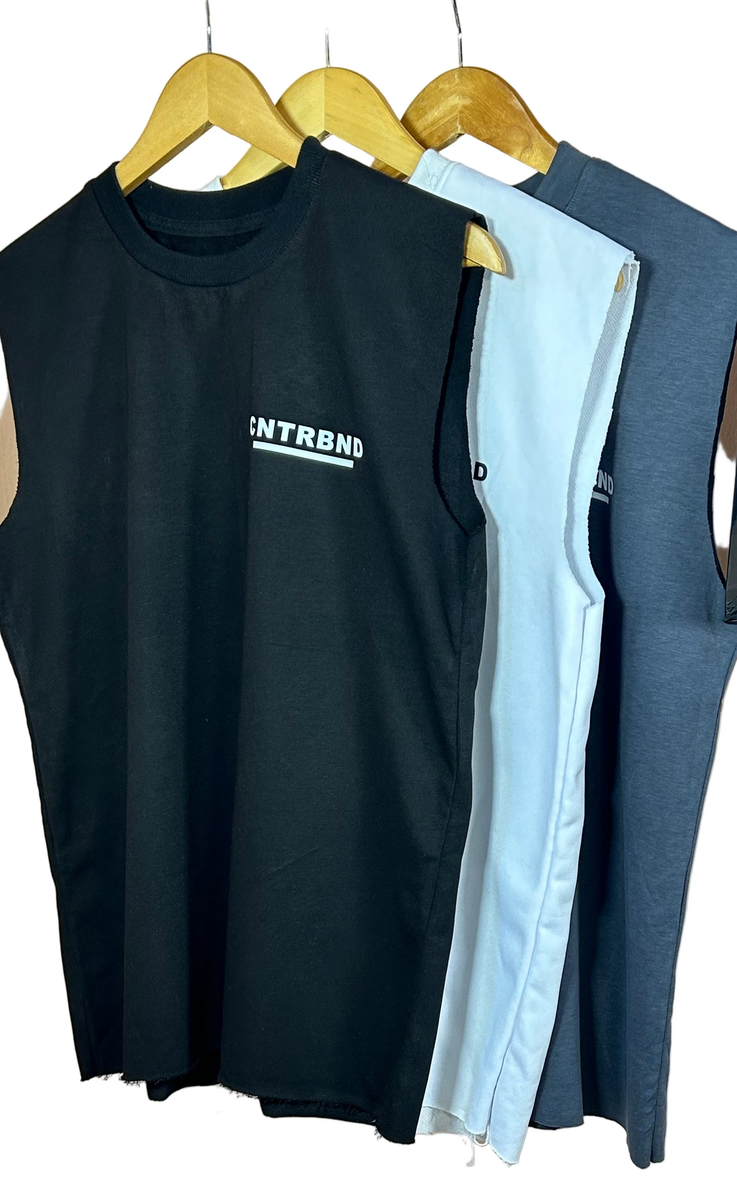 Black Unhemmed Vest