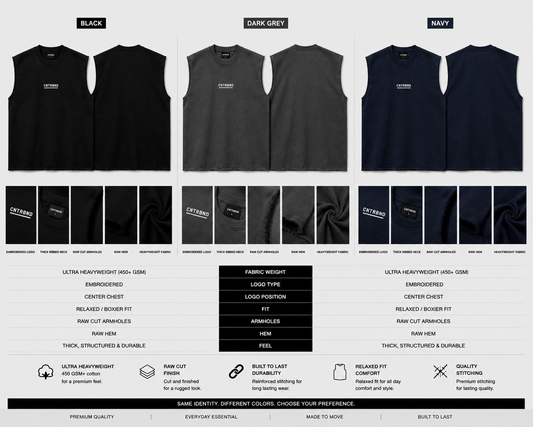 Raw hem vest
