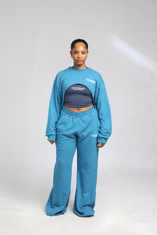 Shrug and flared joggers set