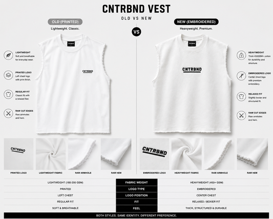 Raw hem vest