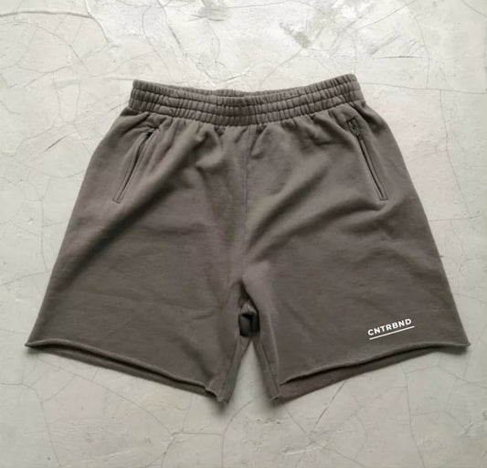 Grey Unhemmed Shorts
