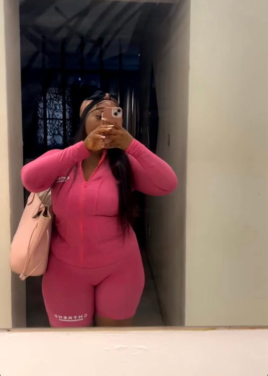 Pink Ruched Shorts