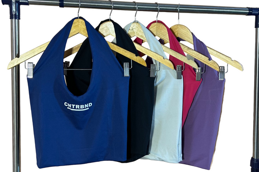 Navy Halter Neck Top