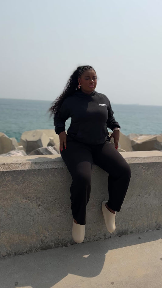 Black Hoodie + Jogger Set